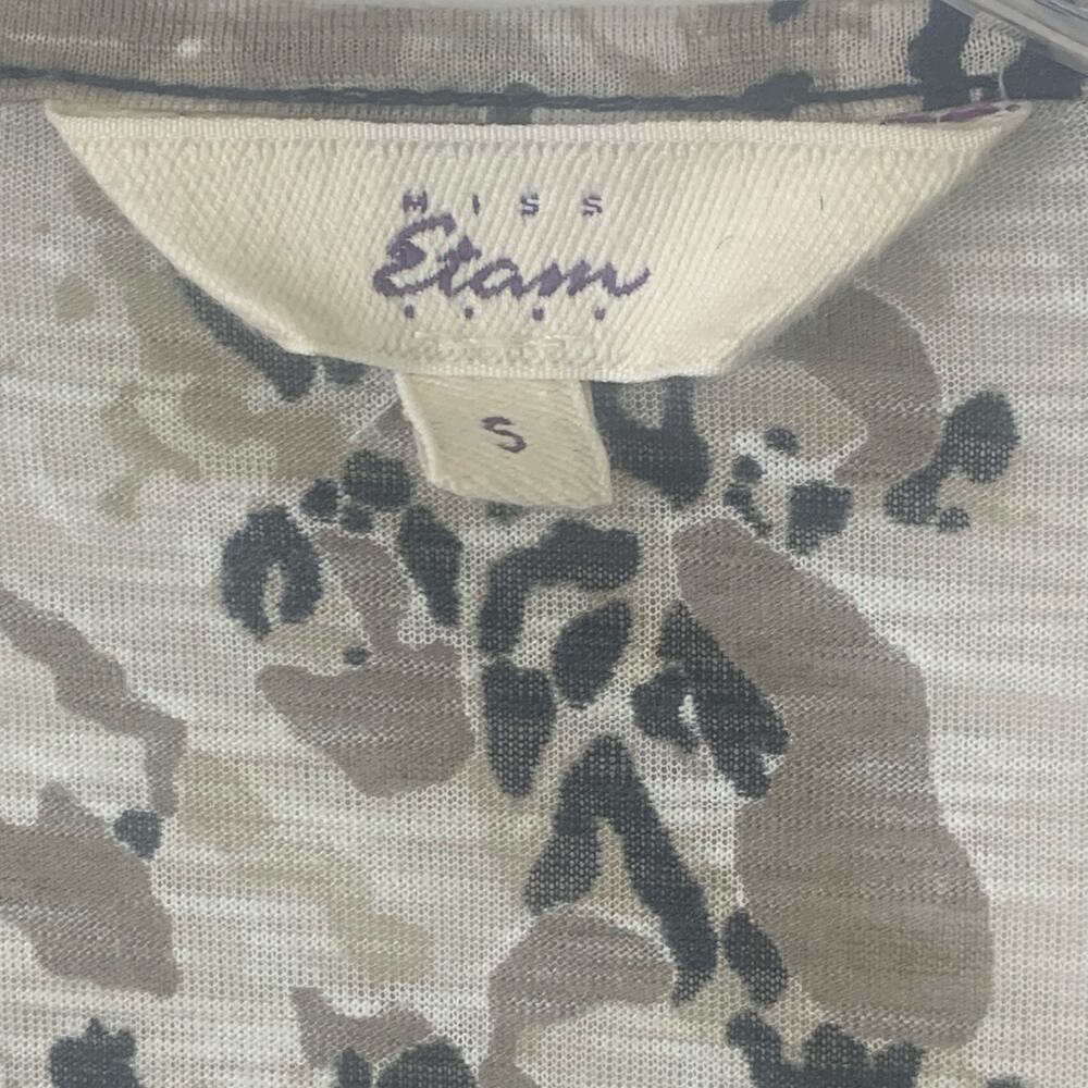 Miss Etam Brown Animal Print Long Sleeve Mini Dress/Top Size Small - Picture 6 of 10